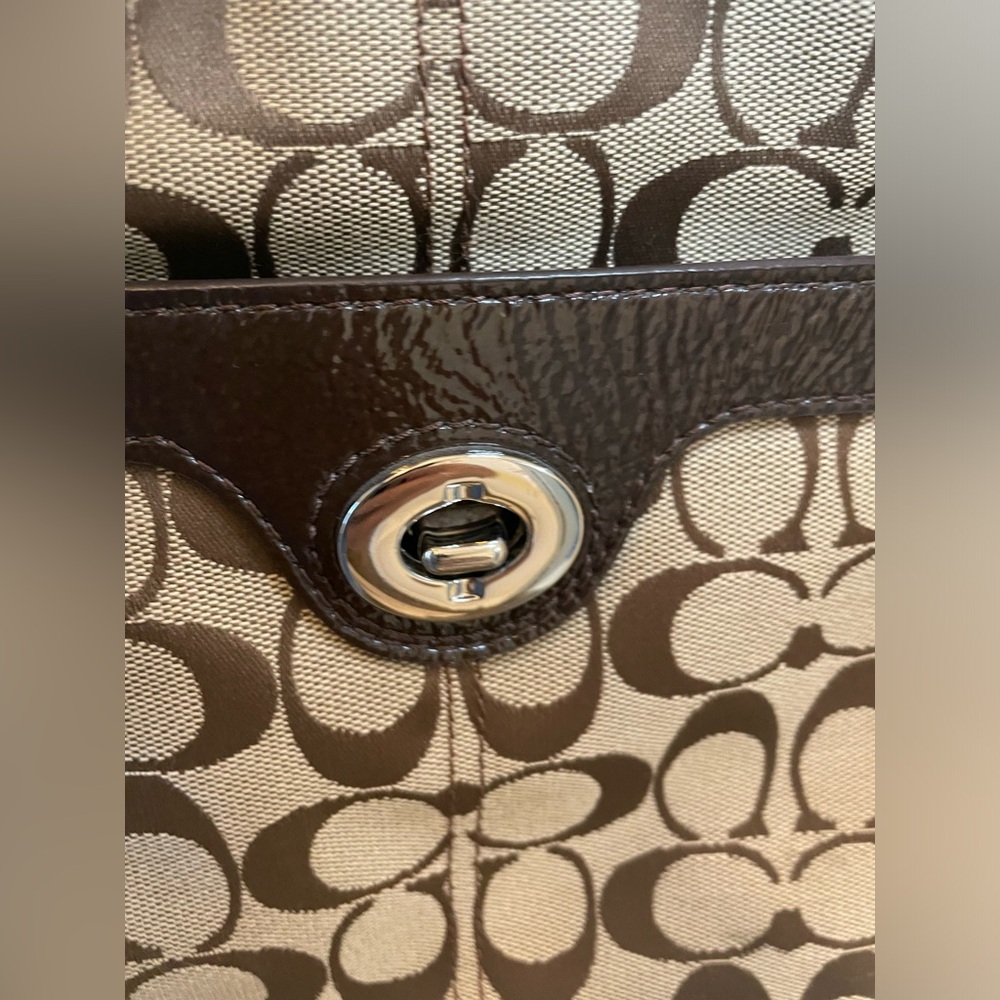 Coach - Vintage Signature Monogram Canvas Logo Crossbody Bag EXCELLENT Cond. - Picture 9 of 12
